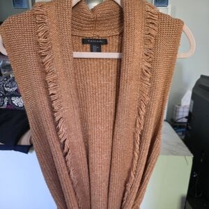 Tahari Camel Knit Sweater Vest